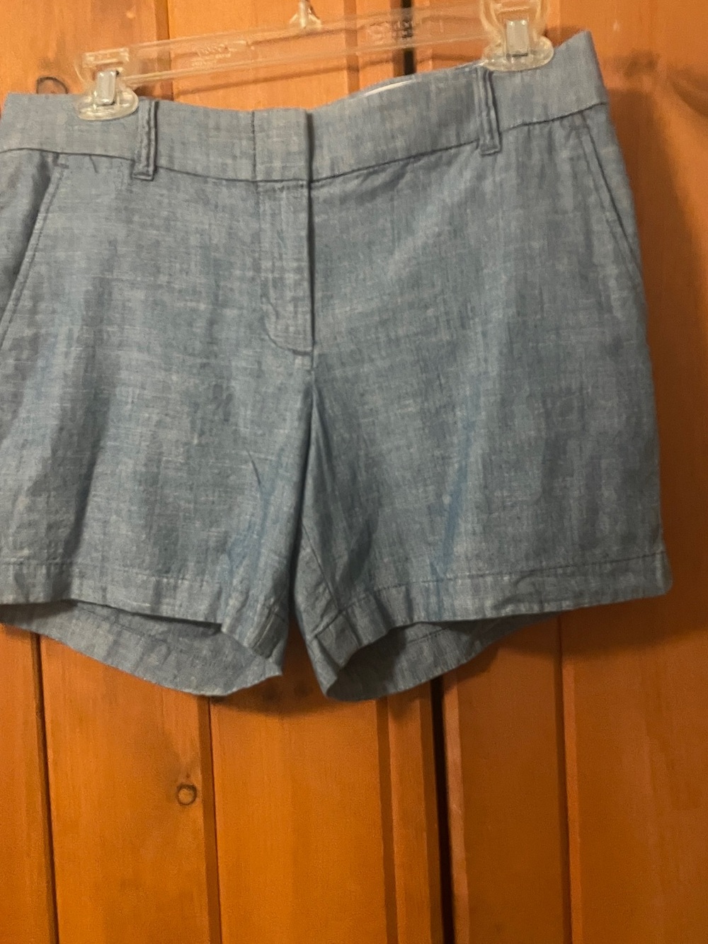 J.Crew Blue Chambray Short Chino Shorts 100% Cotton Size 6